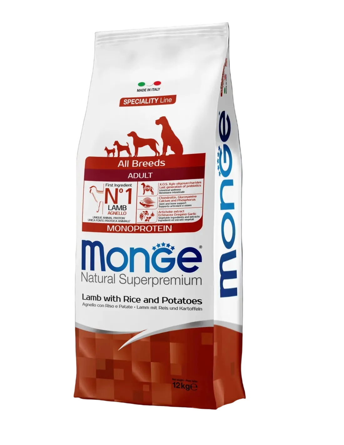 Monge Dry Dog Spec. Line - All Breeds Adult Lamb, rice & potatoes 12 kg