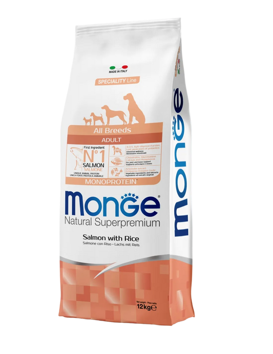 Monge Dry Dog Spec. Line - All Breeds Adult Salmon & rice 12 kg