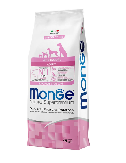 Monge Dry Dog Spec. Line - All Breeds Adult Pork, rice & potatoes 12 kg