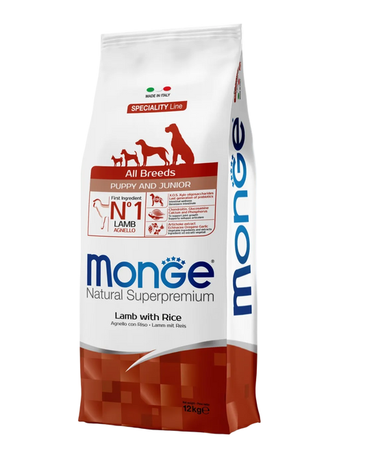 Monge Dry Dog Spec. Line - All Breeds Puppy Lamb & rice 12 kg